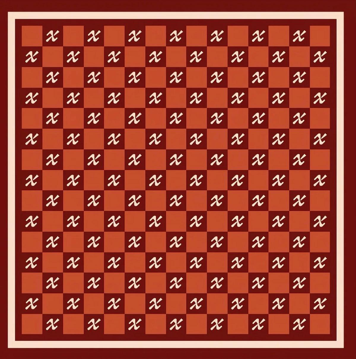 Blood Orange Checkerboard